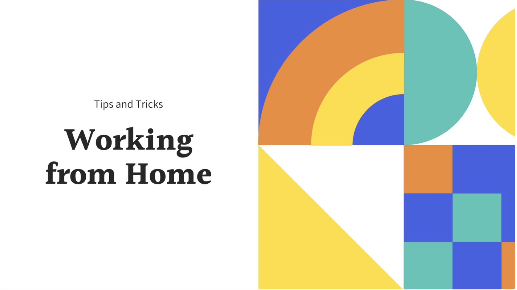 Colorful Geometric Work from Home Tools Twitter Post